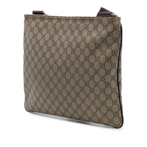 Zip Top Messenger Bag GG Coated Canvas Large