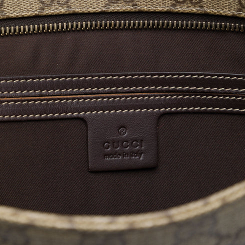 Zip Top Messenger Bag GG Coated Canvas Large