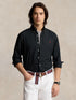 RALPH LAUREN Custom Fit Stretch Poplin Shirt Polo Black