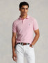 RALPH LAUREN Slim Fit Mesh Polo Shirt Carmel Pink