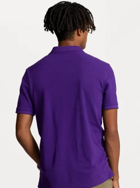 RALPH LAUREN Slim Fit Mesh Polo Shirt Cabana Purple