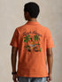 RALPH LAUREN Standard Fit Mesh Graphic Polo Shirt Orange
