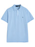 RALPH LAUREN Custom Slim Fit Mesh Polo Shirt Austin Blue