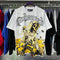 Godspeed T-shirts Skull Bee Sunflower Print Cotton Short Sleeve Men and Women
