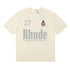 Rhude T-shirts LAGO DI COMO Printed Cotton Casual Short Sleeve Men and Women