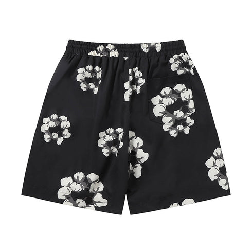 Denim Tears Shorts Yellow flower woven