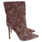 Women's Gianvito Rossi Embroidered Ankle Boots in Pink Velvet