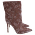 Women's Gianvito Rossi Embroidered Ankle Boots in Pink Velvet