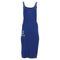 Women's Dsquared2 Sleeveless Midi Dress in Blue Cotton