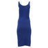 Women's Dsquared2 Sleeveless Midi Dress in Blue Cotton