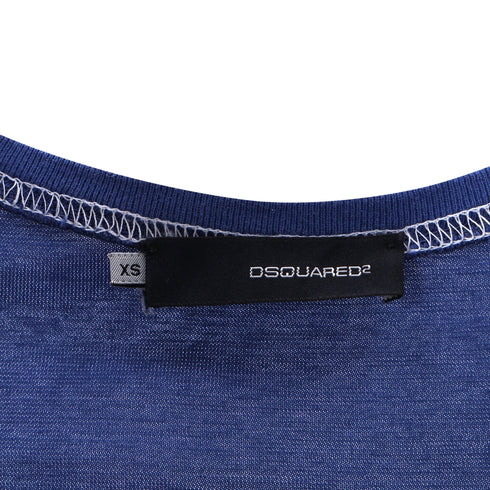 Women's Dsquared2 Sleeveless Midi Dress in Blue Cotton