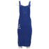 Women's Dsquared2 Sleeveless Midi Dress in Blue Cotton