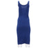 Women's Dsquared2 Sleeveless Midi Dress in Blue Cotton
