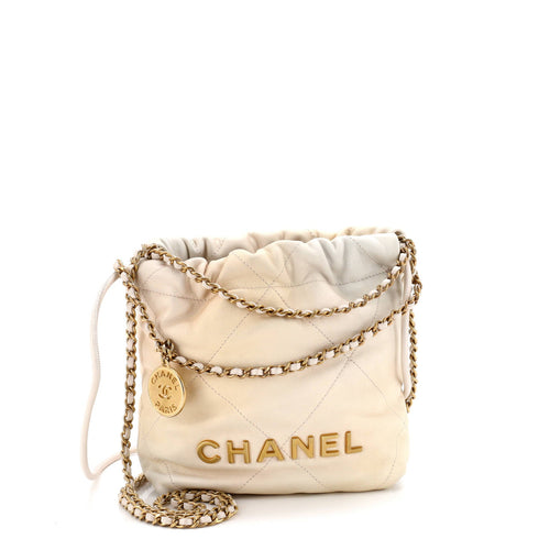22 Chain Hobo Quilted Shaded Calfskin Mini