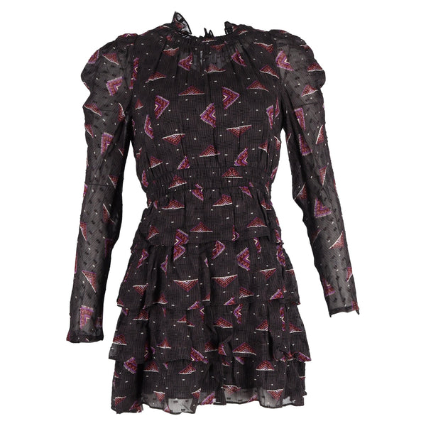 Women's Ba&sh Catia Printed Dress in Multicolor Viscose