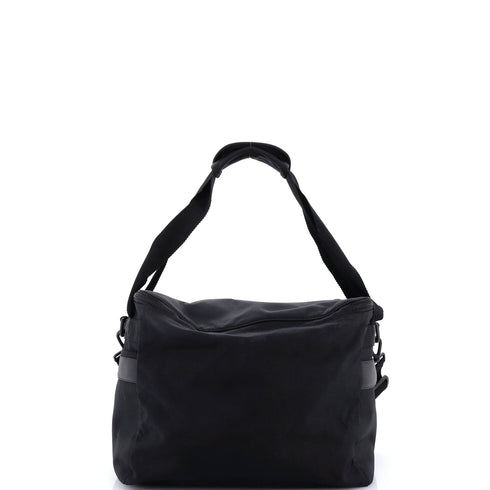 Logo Print Convertible Square Duffle Bag Recycled Nylon