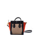 Tricolor Luggage Bag Leather Nano