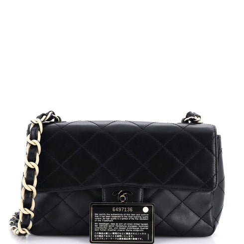 Vintage Resin Chain CC Flap Bag Quilted Lambskin Medium