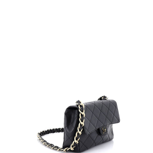 Vintage Resin Chain CC Flap Bag Quilted Lambskin Medium