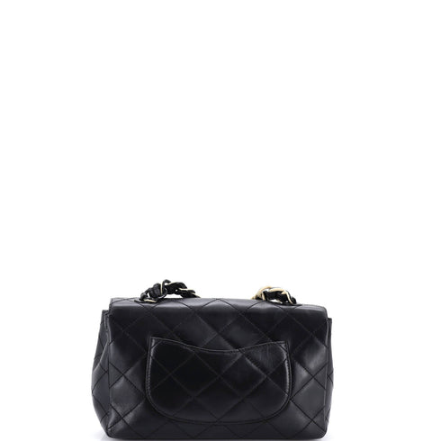 Vintage Resin Chain CC Flap Bag Quilted Lambskin Medium