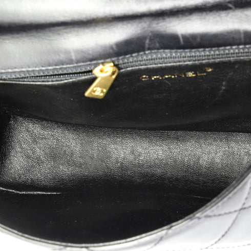 Vintage Resin Chain CC Flap Bag Quilted Lambskin Medium