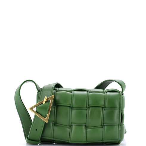 Cassette Crossbody Bag Padded Maxi Intrecciato Leather Small