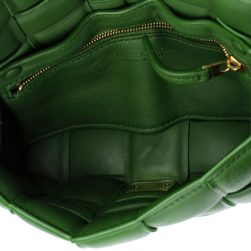 Cassette Crossbody Bag Padded Maxi Intrecciato Leather Small