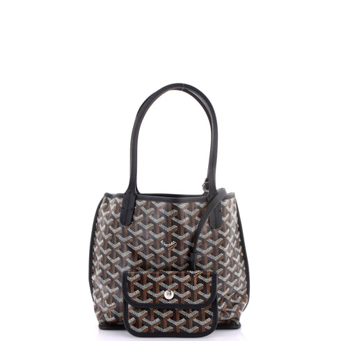 Anjou Reversible Tote Coated Canvas Mini
