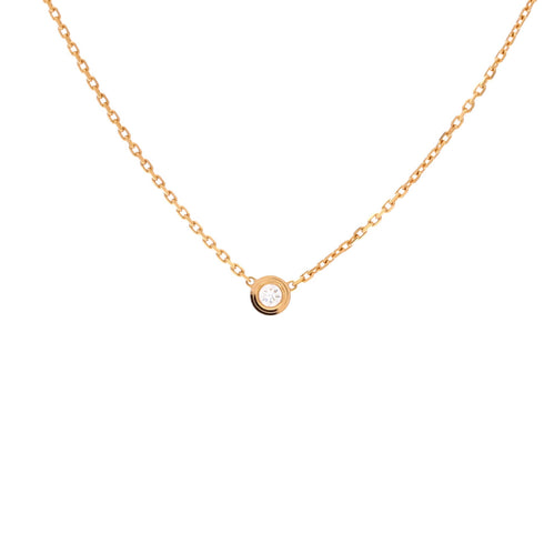 Cartier D'Amour Pendant Necklace 18K Rose Gold with Diamond XS