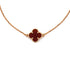 Sweet Alhambra Bracelet 18K Rose Gold and Carnelian