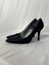 Women's Stuart Weitzman Pointed Toe Pumps in Black Satin