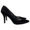 Women's Stuart Weitzman Pointed Toe Pumps in Black Satin