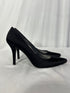 Women's Stuart Weitzman Pointed Toe Pumps in Black Satin