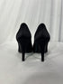 Women's Stuart Weitzman Pointed Toe Pumps in Black Satin