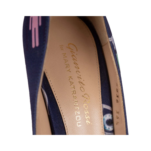Women's Gianvito Rossi Silk Printed Pumps - '10s