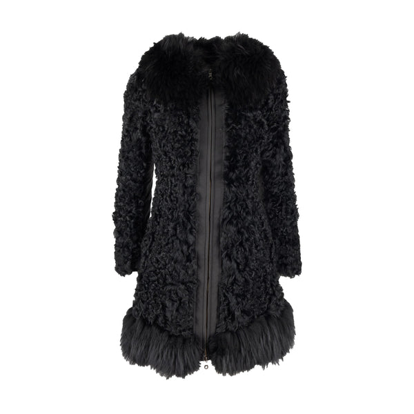 Women's Moschino Cheap and Chic Shearling Coat with Fur - '10s