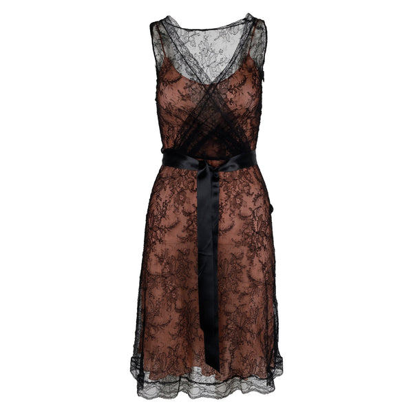 Women's Moschino Lace Dress with Pink Camisole - '10s