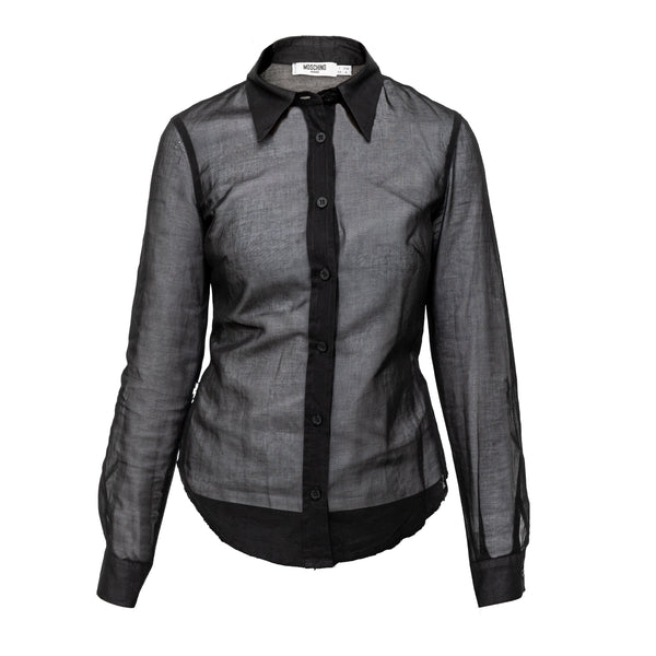 Women's Moschino Jeans Sheer Cotton Shirt - '10s