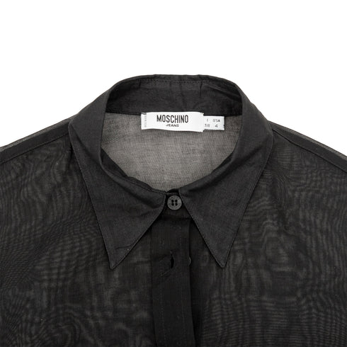 Women's Moschino Jeans Sheer Cotton Shirt - '10s