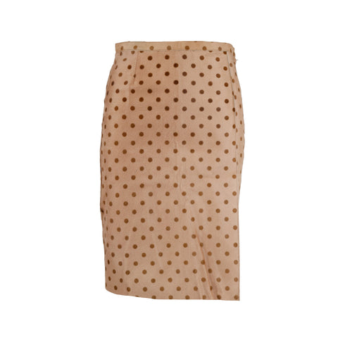 Women's Moschino Cheap and Chic Polka Printed Calfskin Skirt - '10s