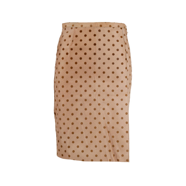 Women's Moschino Cheap and Chic Polka Printed Calfskin Skirt - '10s