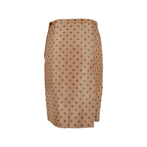 Women's Moschino Cheap and Chic Polka Printed Calfskin Skirt - '10s