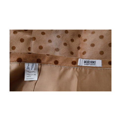 Women's Moschino Cheap and Chic Polka Printed Calfskin Skirt - '10s