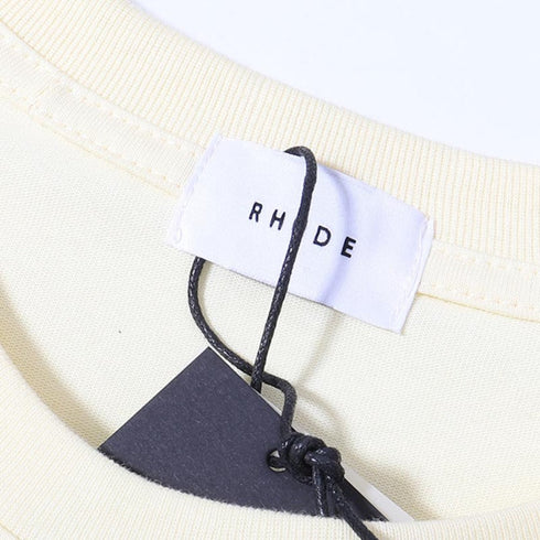 Rhude T-shirts Printed Cotton Loose Short Sleeves Men and Women