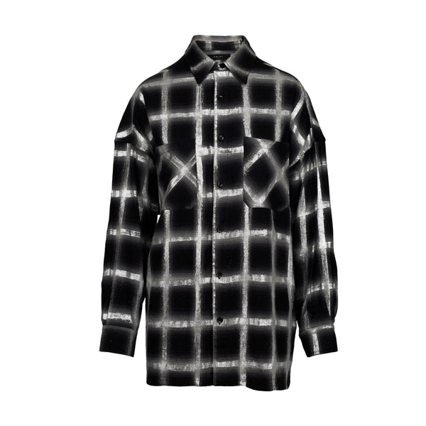 Women's Amiri Glitter Plaid Oversized Shirt - '10s