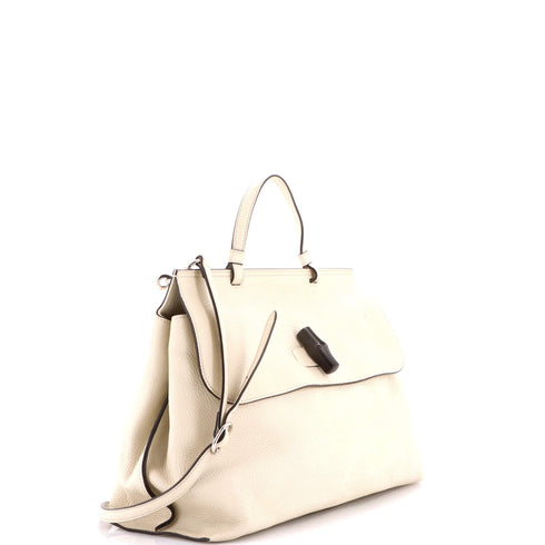 Bamboo Daily Top Handle Bag Leather Large