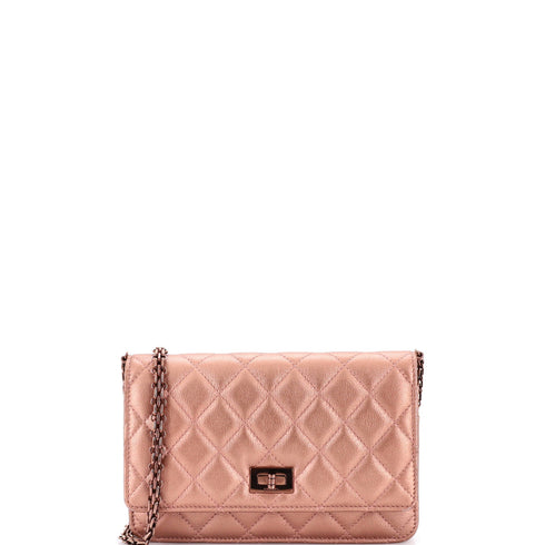 Reissue 2.55 Wallet on Chain Quilted Metallic Calfskin