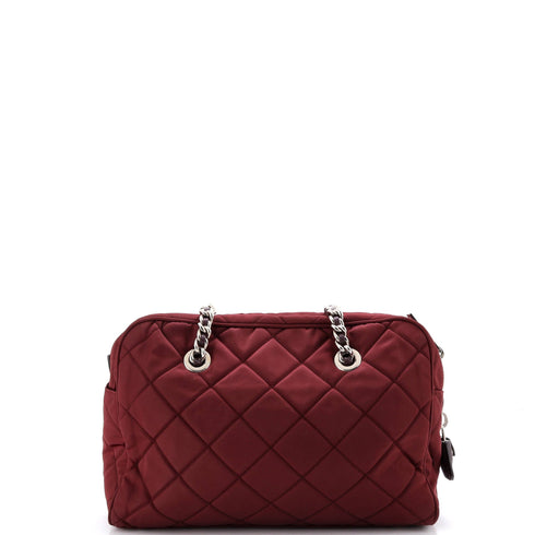 Chain Shoulder Bag Quilted Tessuto Medium