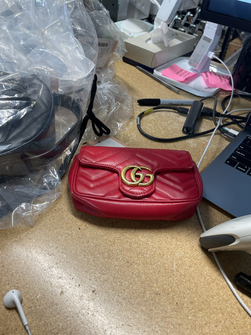 GG Marmont Flap Bag Matelasse Leather Super Mini