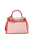 Kelly Handbag Toile and Brique Swift with Palladium Hardware 28